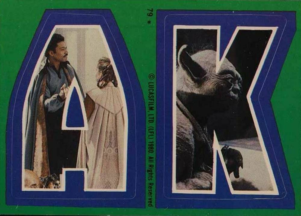 1980 Star Wars Empire Strikes Back Sticker A K #79 Non-Sports Card