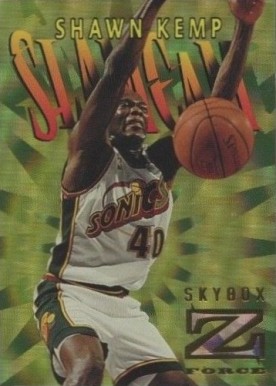 1996 Skybox Z-Force Slam Cam Shawn Kemp #SC6 Basketball Card