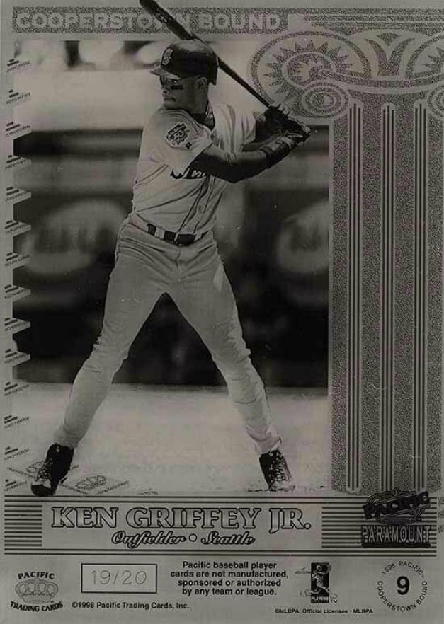 1998 Pacific Paramount Cooperstown Bound Ken Griffey Jr. #9 Baseball Card