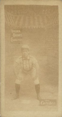1886 Dixie Cigarettes Girl Baseball Players Catcher #1 Baseball Card