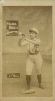 1886 Dixie Cigarettes Girl Baseball Players 1st Base # Baseball Card