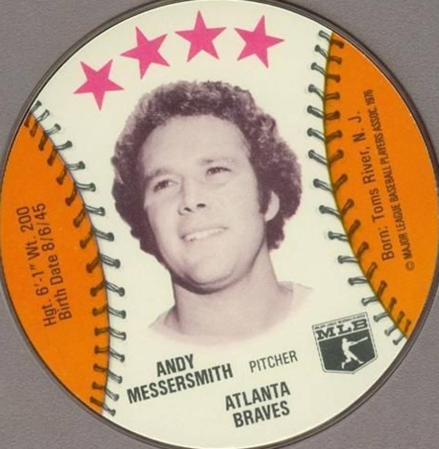 1976 Carousel Discs Andy Messersmith # Baseball Card