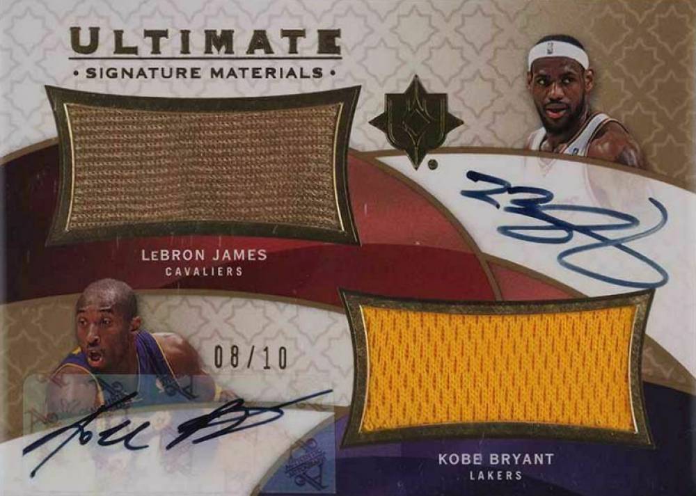 2008 Ultimate Collection Signature Materials Combos Kobe Bryant/LeBron James #UMCBJ Basketball Card