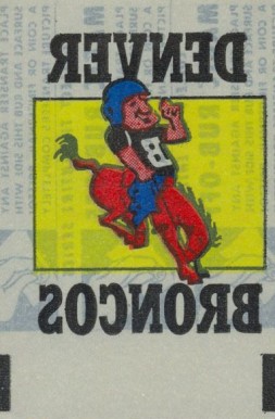 1965 Topps Rub-Offs Denver Broncos # Football Card