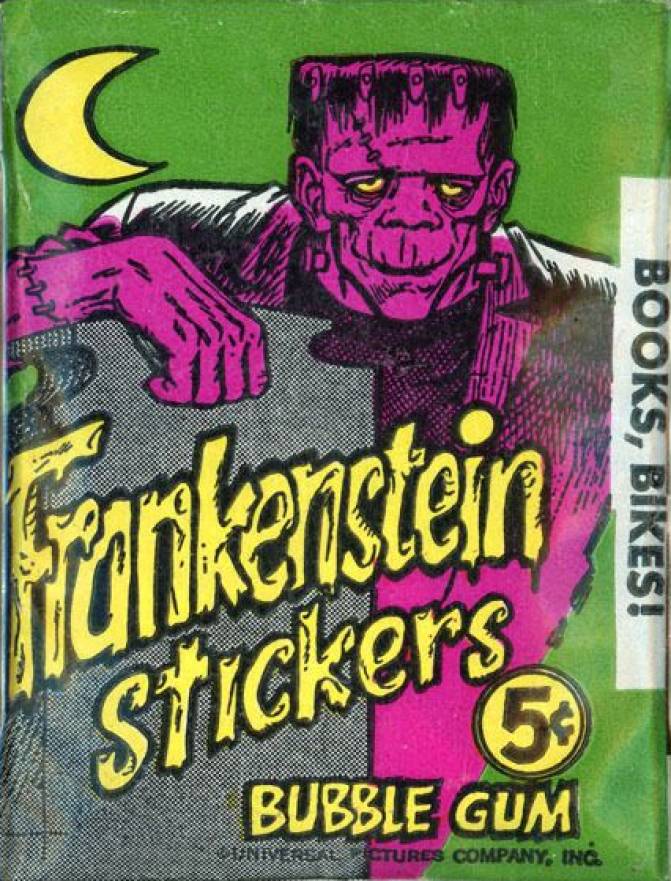 1966 Frankenstein Stickers Wax Pack #WP Non-Sports Card