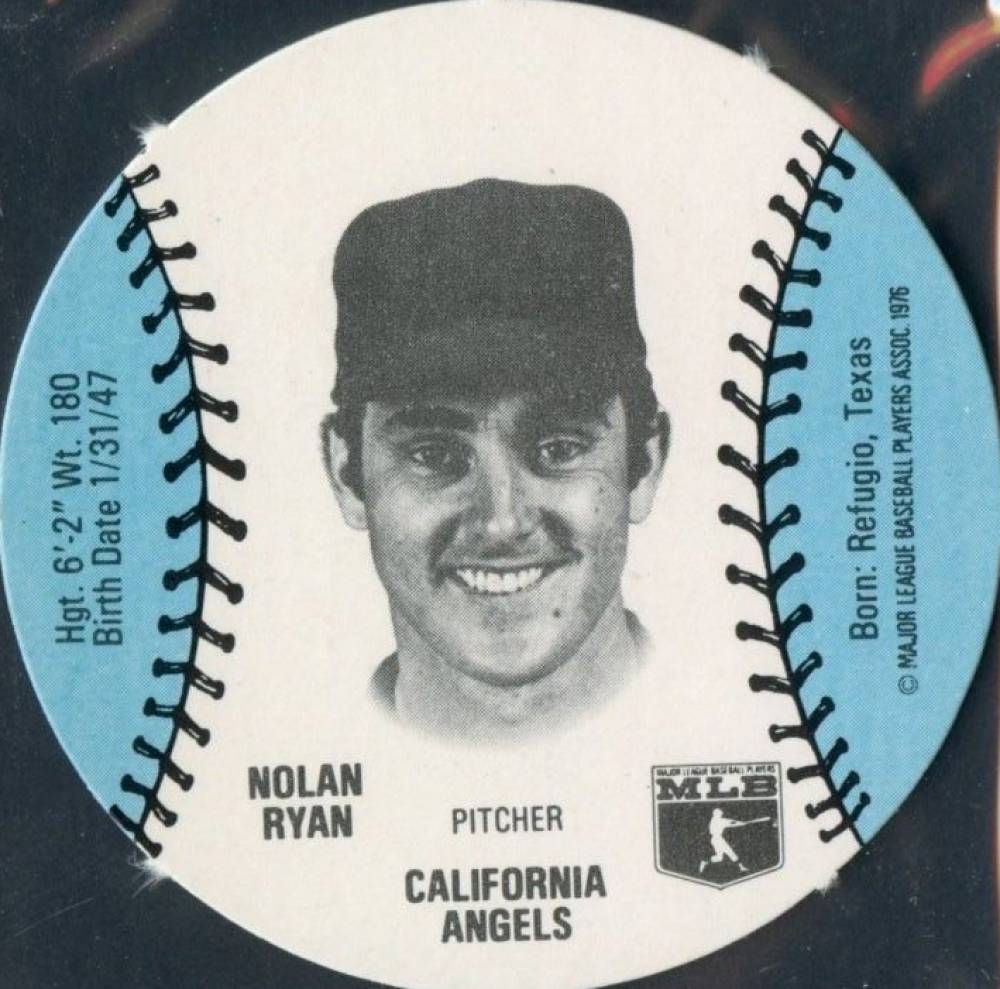 1977 Burger Chef Funmeal Discs Nolan Ryan # Baseball Card