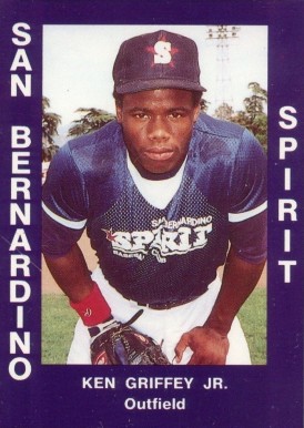 1988 San Bernardino Spirit Ken Griffey Jr. #34no smile Baseball Card
