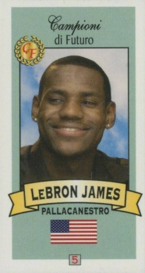 2003 Campioni Di Futuro LeBron James #5 Basketball Card