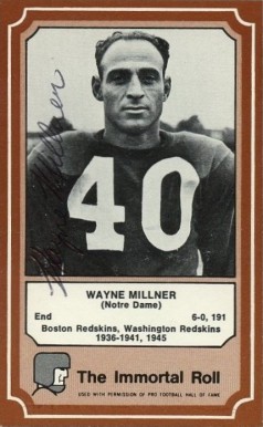 1975 Fleer Hall of Fame Wayne Millner #60 Football Card