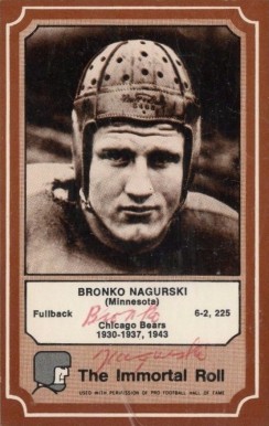 1975 Fleer Hall of Fame Bronko Nagurski #3 Football Card