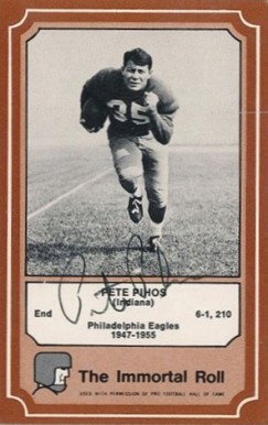 1975 Fleer Hall of Fame Pete Pihos #41 Football Card