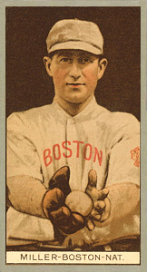 1912 Brown Backgrounds Red Cycle Roy Miller #126 Baseball Card