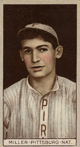 1912 Brown Backgrounds Red Cycle John B. Miller #124 Baseball Card