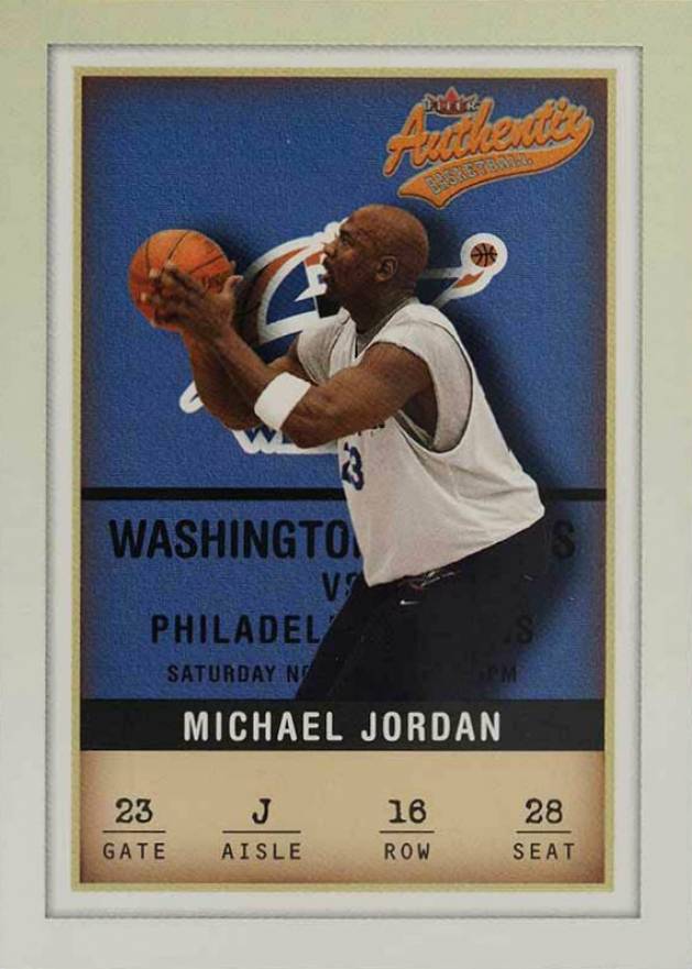 2001 Fleer Authentix Michael Jordan #16 Basketball Card