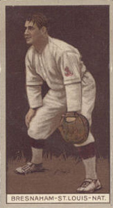 1912 Brown Backgrounds Red Cycle Roger Bresnaham #20 Baseball Card
