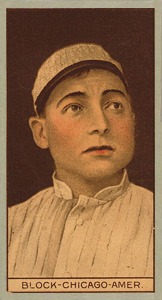 1912 Brown Backgrounds Red Cycle Jimmy Block #17 Baseball Card
