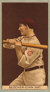 1912 Brown Backgrounds Red Cycle Robert Bescher #13 Baseball Card