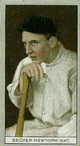 1912 Brown Backgrounds Red Cycle Beals Becker #10 Baseball Card
