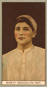 1912 Brown Backgrounds Red Cross Zach Wheat #193 Baseball Card
