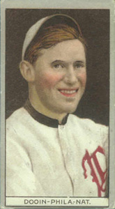 1912 Brown Backgrounds Red Cross Charles Dooin #48 Baseball Card