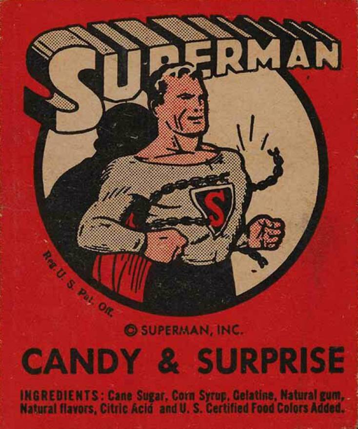 1940 Leader Novelty Candy Co. Superman-Perforated Premium Coupon # Non-Sports Card