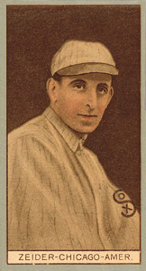 1912 Brown Backgrounds Common back Rollie Zeider # Baseball Card
