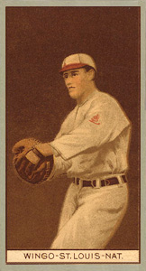 1912 Brown Backgrounds Common back Ivey Wingo # Baseball Card