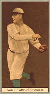 1912 Brown Backgrounds Common back Jim Scott # Baseball Card