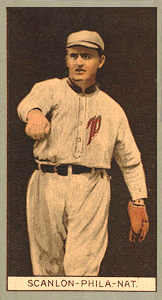1912 Brown Backgrounds Common back William Scanlon # Baseball Card