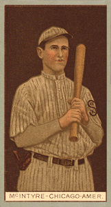 1912 Brown Backgrounds Common back Matthew McIntyre # Baseball Card