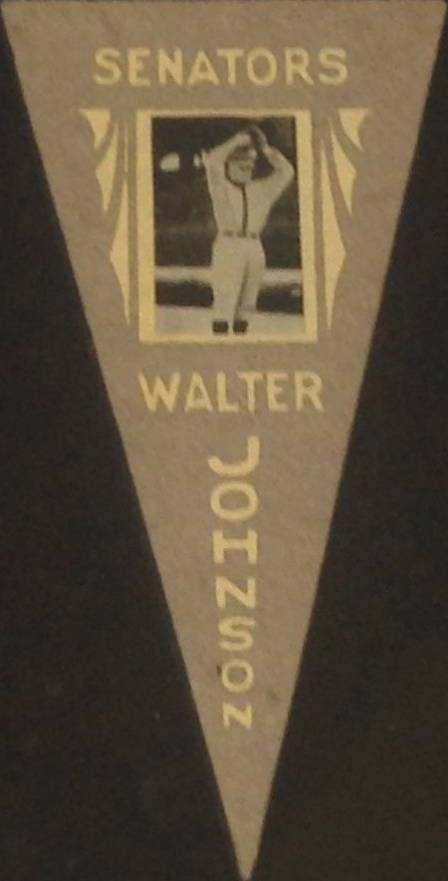 1916 Ferguson Bakery Felt Pennant Walter Johnson # Baseball Card