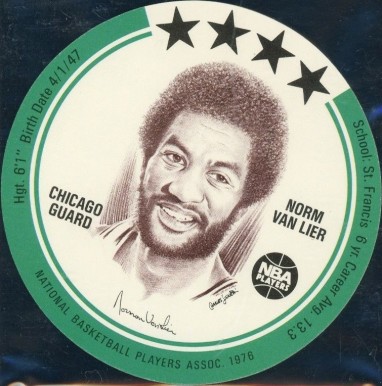 1976 Buckmans Discs Norm Van Lier # Basketball Card