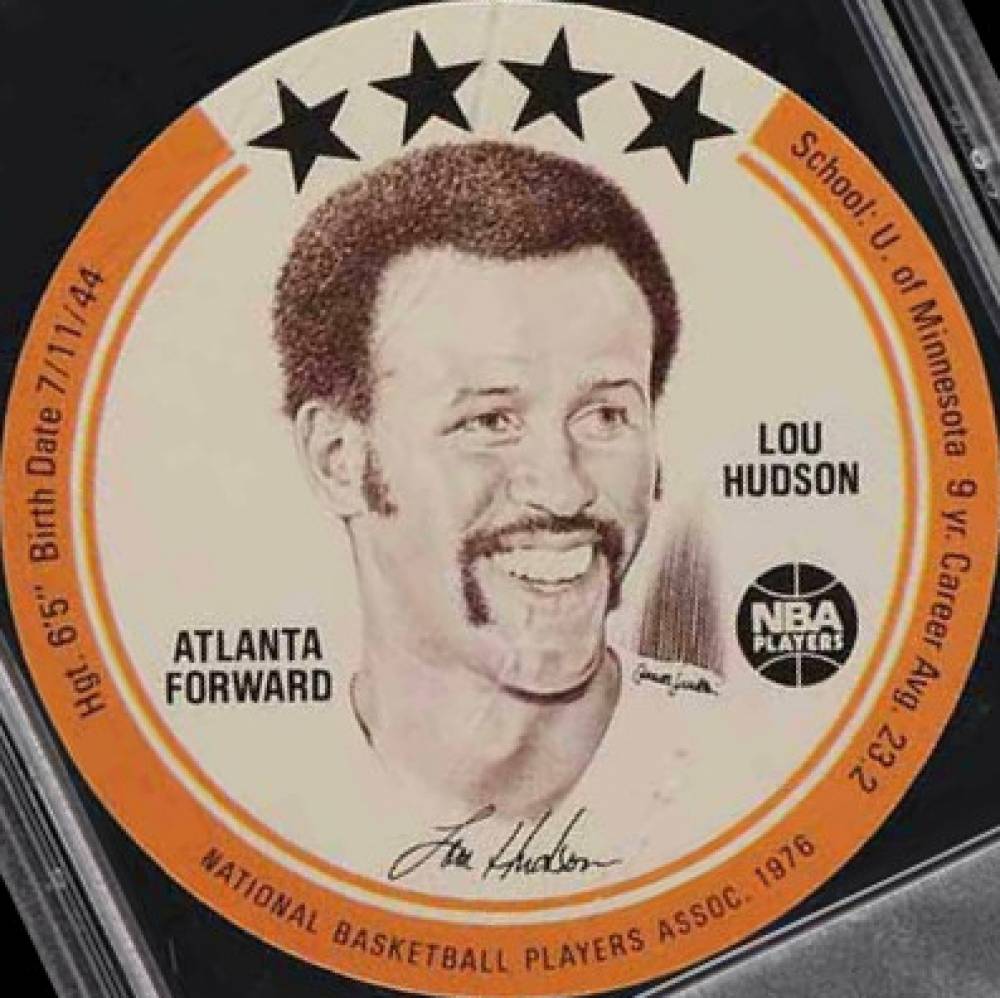 1976 Buckmans Discs Lou Hudson # Basketball Card