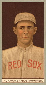 1912 Brown Backgrounds Broadleaf Leslie Nunamaker #141 Baseball Card