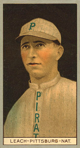 1912 Brown Backgrounds Broadleaf Thomas W. Leach #100 Baseball Card
