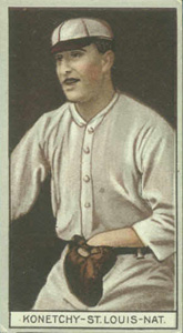 1912 Brown Backgrounds Broadleaf Edward Konetchy #93 Baseball Card
