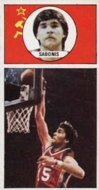1986 Merchante Spanish Arvydas Sabonis #148 Basketball Card