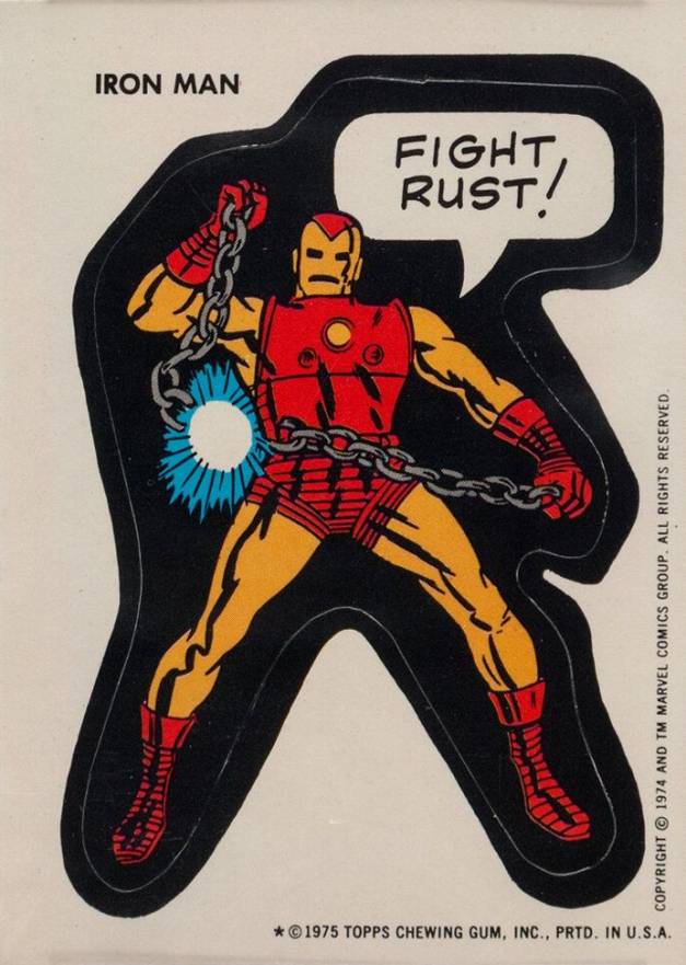 1975 Comic Book Heroes Stickers Iron Man # Non-Sports Card