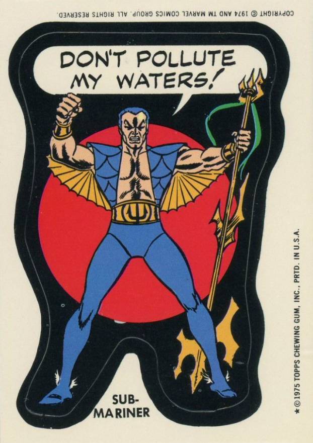 1975 Comic Book Heroes Stickers Sub-Mariner # Non-Sports Card