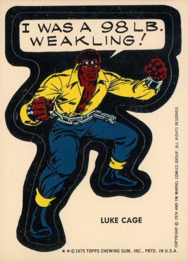 1975 Comic Book Heroes Stickers Luke Cage # Non-Sports Card