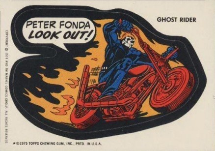 1975 Comic Book Heroes Stickers Ghost Rider # Non-Sports Card