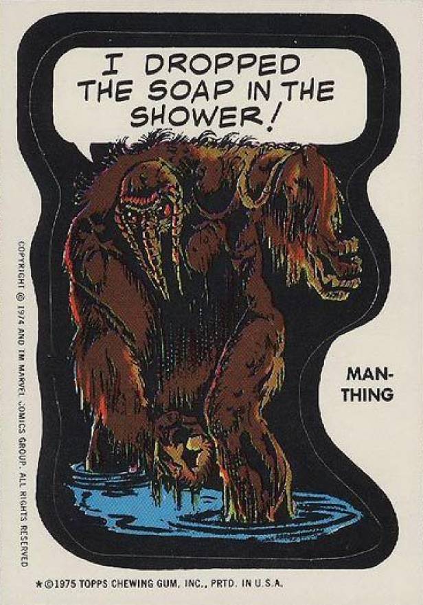 1975 Comic Book Heroes Stickers Man-Thing # Non-Sports Card