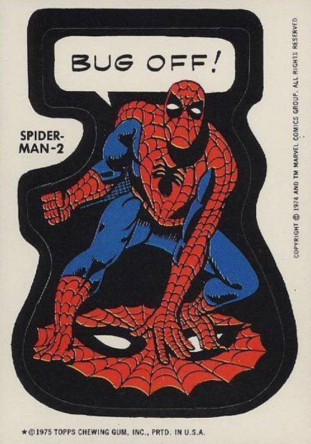 1975 Comic Book Heroes Stickers Spiderman - 2 # Non-Sports Card