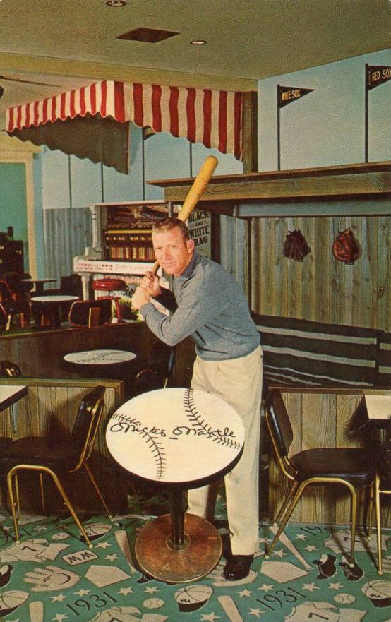1962 Holiday Inn Postcard Mickey Mantle # Baseball Card