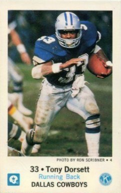 1983 Cowboys Police Tony Dorsett #33 Football Card