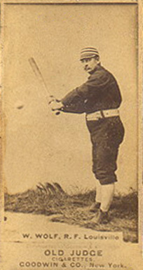 1887 Old Judge W. Wolf, R.F. Louisville #507-2a Baseball Card