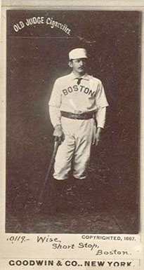 1887 Old Judge Wise, Short Stop, Boston. #506-3a Baseball Card