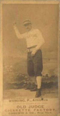 1887 Old Judge Weyhing, P. Athletics #491-3a Baseball Card