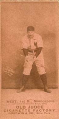 1887 Old Judge West, 1st B., Minneapolis #490-3a Baseball Card