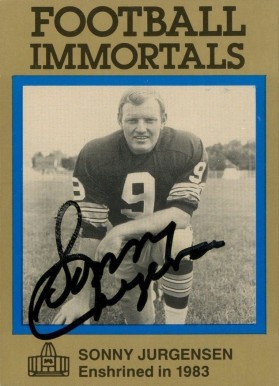 1985 Football Immortals Sonny Jurgensen #61 Football Card